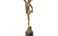Mercur tinand fulgerul-statueta din bronz 