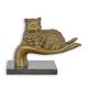 Mana cu pisica-statueta din bronz