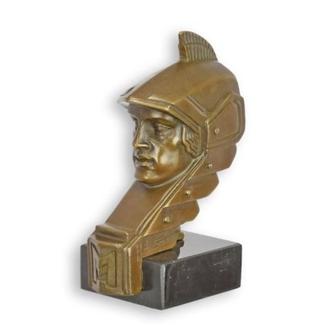 Minerva-statueta din bronz cu soclu din marmura