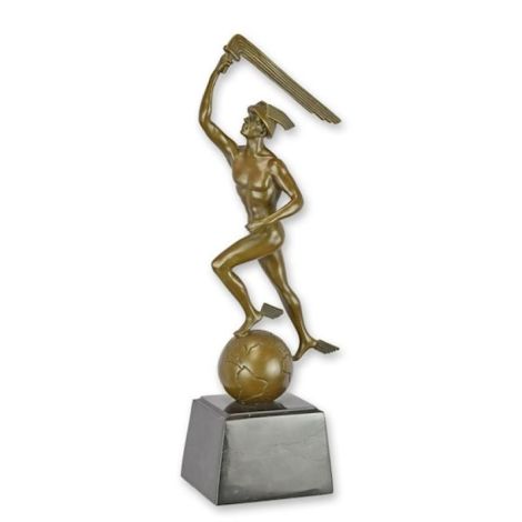 Mercur-statueta Art Deco din bronz