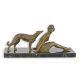 Fetita cu caine-statueta din bronz 