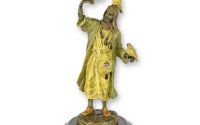 Soimar arab-statueta vieneza din bronz cu un soclu