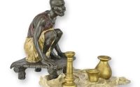 Negustor de ceramica arab-statueta vieneza din bro