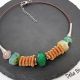 Colier Statement Handmade din Agate Multicolore c