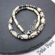 Colier handmade cu margele din os stil tribal  et
