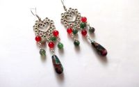 cercei regalit ruby zoisit si agate 