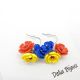 Cercei handmade - flori - Tricolorul Romaniei cod