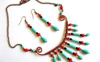 set howlite rosu.turcoaz si cristale