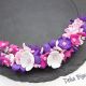 Colier handmade statement cu flori multicolore co