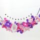 Colier handmade statement cu flori multicolore co