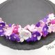 Colier handmade statement cu flori multicolore co