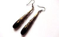 cercei howlite negru