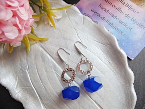 Cercei handmade cu pietre semipretioase - agate al