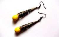 cercei cu margele de sticla
