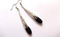 cercei howlite negru 
