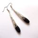 cercei howlite negru 