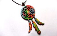 pandantiv cu Dreamcatcher din lemn 