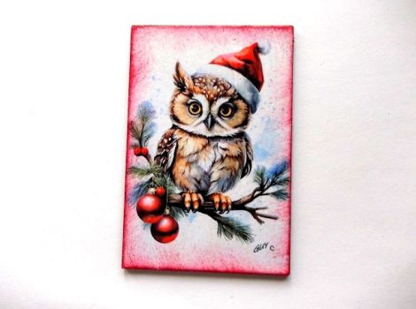 Magnet frigider cu bufnita