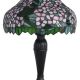 Lampa de masa Tiffany cu abajur floral