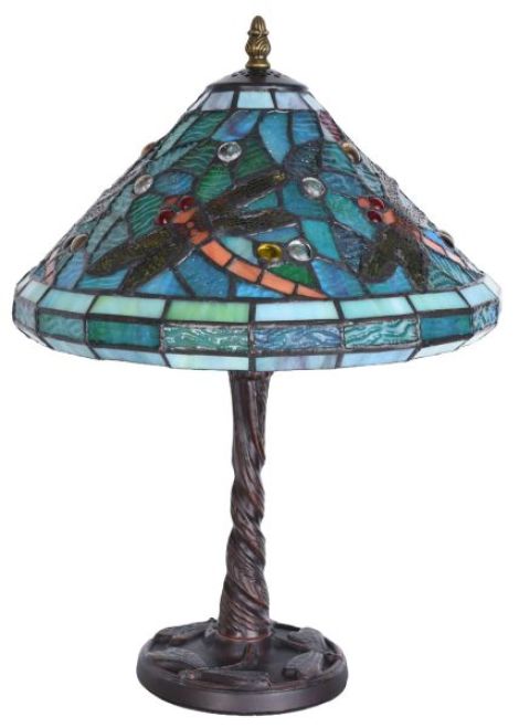 Lampa de masa Tiffany cu libelule