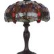 Lampa de masa Tiffany cu libelule si flori