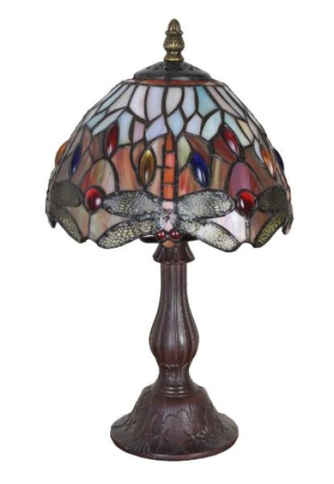 Lampa de masa Tiffany cu libelule