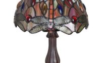 Lampa de masa Tiffany cu libelule 