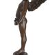 Cupidon-statueta din bronz cu un soclu din marmura