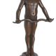 Cupidon-statueta din bronz cu un soclu din marmura
