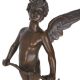 Cupidon-statueta din bronz cu un soclu din marmura