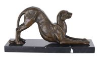 Pantera-statueta Art Deco din bronz 