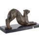 Pantera-statueta Art Deco din bronz 