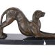 Pantera-statueta Art Deco din bronz 