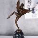 Dansatoare liliac-statueta Art Deco din bronz