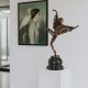 Dansatoare liliac-statueta Art Deco din bronz