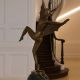 Dansatoare liliac-statueta Art Deco din bronz