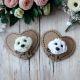 Set 2 Brose Catelusi Albi  Handmade