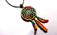 pandantiv cu Dreamcatcher din lemn 