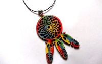 pandantiv cu Dreamcatcher din lemn 