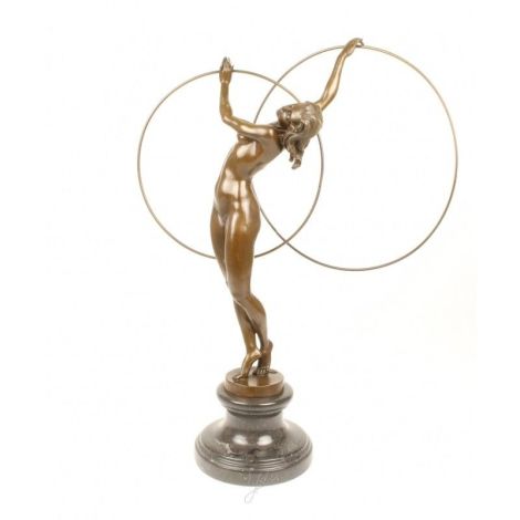 Dansatoare de hulahop - statueta din bronz