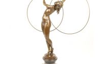 Dansatoare de hulahop - statueta din bronz