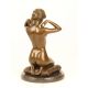 Colier nou-statueta din bronz pe un soclu marmura