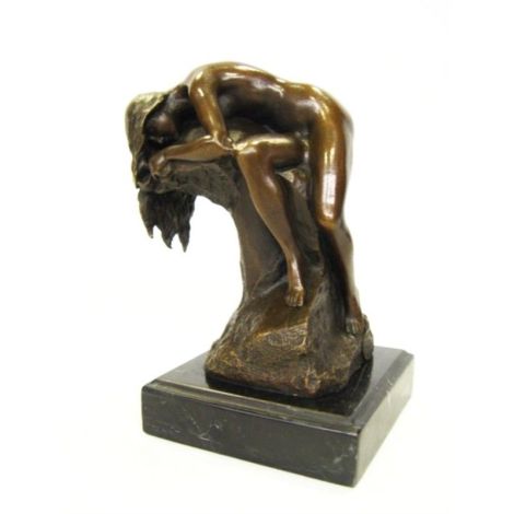Nud adormit-statueta din bronz pe soclu marmura