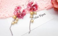 Cercei statement handmade unicat - PET-uri plasti