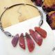 Colier Statement Handmade din Agate si hematit- de
