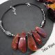 Colier Statement Handmade din Agate si hematit- de