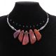 Colier Statement Handmade din Agate si hematit- de