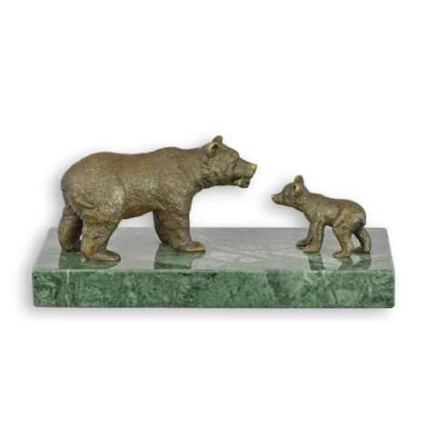 Ursoaica cu puiul sau-statueta din bronz