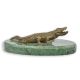 Crocodil-statueta din bronz cu un soclu marmura