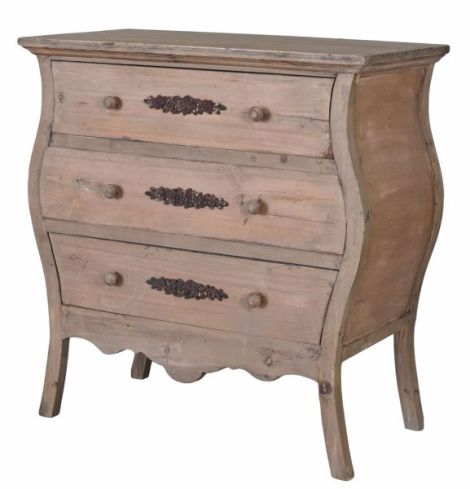 Comoda Shabby Chic din lemn masiv maro